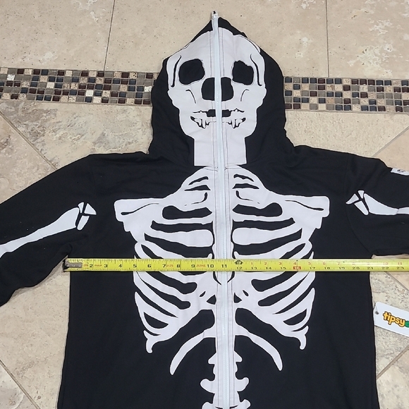 Halloween Costum Tipsy Elves Black and White Skeleton Jumpsuit - Picture 2 of 10